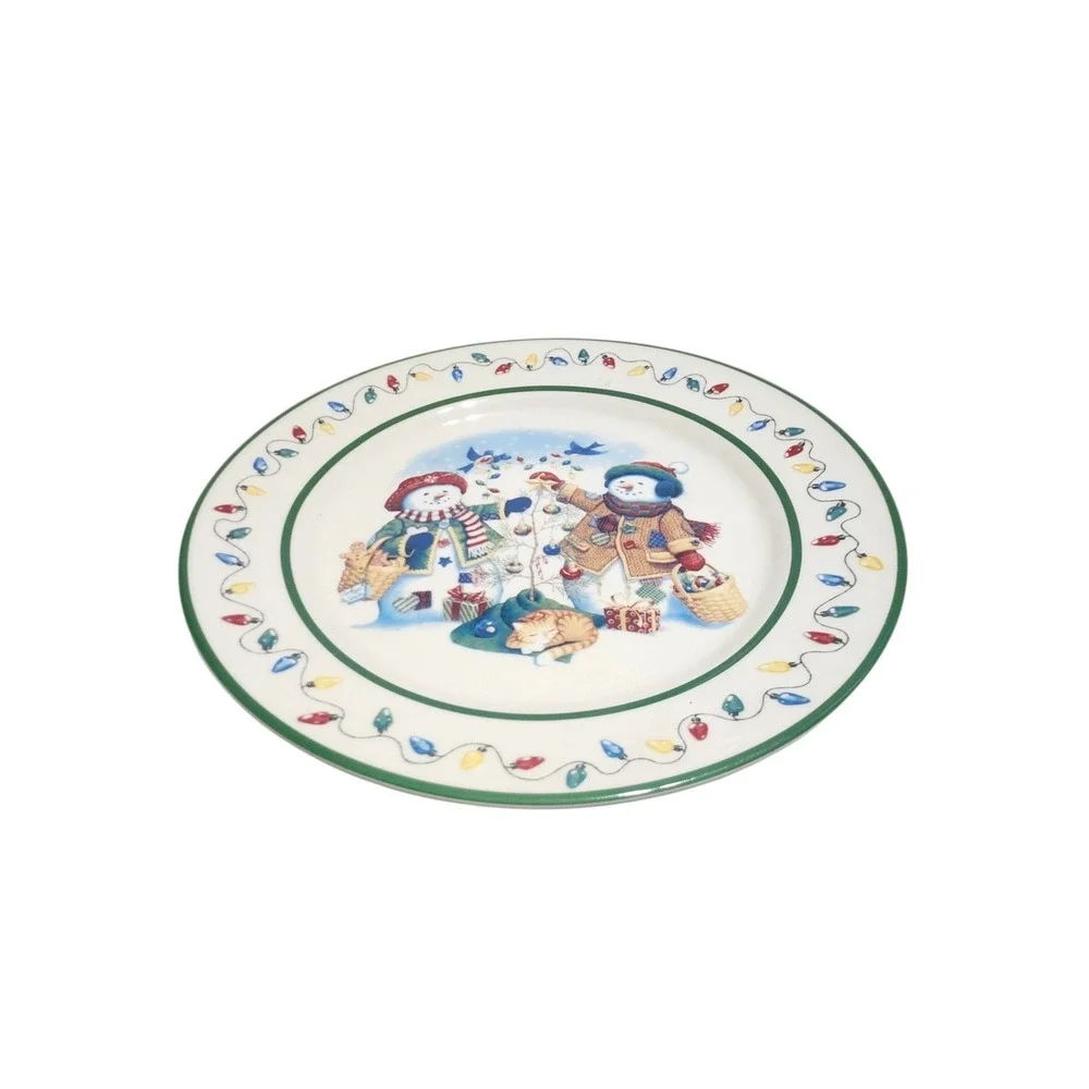 Vintage 1999 Longaberger Snow‎ Friends Flurry & Snowball Christmas Plate 9